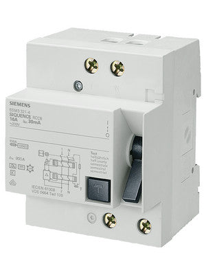 Residual current device Dimensions W x H x D: 72 x 90 x 70 mm Number of poles: 2 Operation class: F Series: SENTRON Short-circuit capacity: 3 kA Tripping fault current: 300 mA - 5SM3621-4KK14