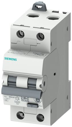 Siemens RCBO 2P B16 10kA type A 30mA 2TE - 5SU1324-6FP16