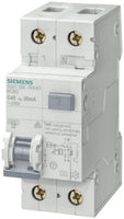 Siemens 5SU1356-7KK32, Rcbo Elm, 6 Ka, 1P+N, Type A, 30 Ma, C-Char, In 32 A, Un Ac 230 V - 5SU1356-7KK32