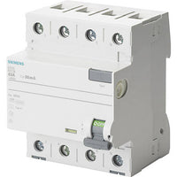 Residual Current Operated Circuit Breaker, 4-POLE, Type A, in: 40 A, 30 ma, Un AC: 400 V, Si - 5SV3344-6KK12