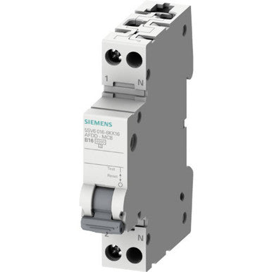 Siemens 5SV60166KK13 AFDD 13A 230V 6kA 1+N residual current Breaker - 5SV60166KK13