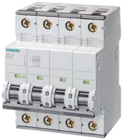 Thermal Circuit Breaker, 4 Pole(s), 40A, 400VAC, 240VDC, DIN Rail - 5SY6440-7