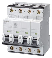 Circuit Breaker, 5SY6 Series, 63A, 3+N Pole, 400V AC, 6kA at 400V AC, C Curve - 5SY6663-7