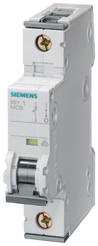 Siemens 5SY7106-6 Mini Circuit Breaker, UL 1077, 1-Pole, 6 Amps, 277VAC, B Trip Curve, kA - 5SY7106-6