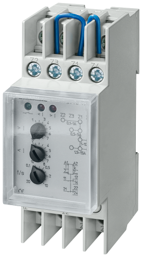 Under/overcurrent relay T5570 230V AC 1/5/10/15A 1-phase with transparent cap - 5TT6115