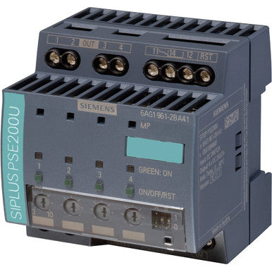 Power Supply Selectivity Module, 10A 24VDC 4-CH, Conformal Coat, PSE200U Series - 6AG19612BA417AA0