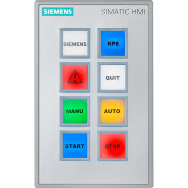 Simatic Key Panel, 8 Short Stroke Switches, Multi Coloured Leds, Di Pins, 8 Di/do, 24V DC - 6AV3688-3AF37-0AX0
