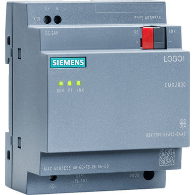 Siemens 6BK17000BA200AA0 LOGO! PLC module 24V DC KNX interface RJ45 Ethernet - 6BK17000BA200AA0