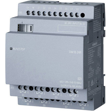 Input/Output Module, 8 Inputs, 8 Outputs, Includes: LOGO DM16 24R expansion module - 6ED1055-1NB10-0BA2