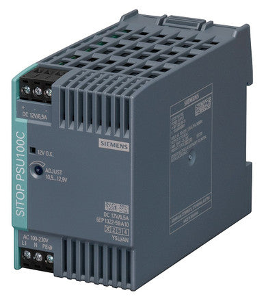 Switched-Mode Power Supply Output current 1: 6.5 A Input voltage: 85-264 VAC Input voltage, nominal: 100-240 VAC Output voltage 1, nominal: 12 VDC Outputs: 1 Phases: 1 Efficiency: 87 % - 6EP13225BA10