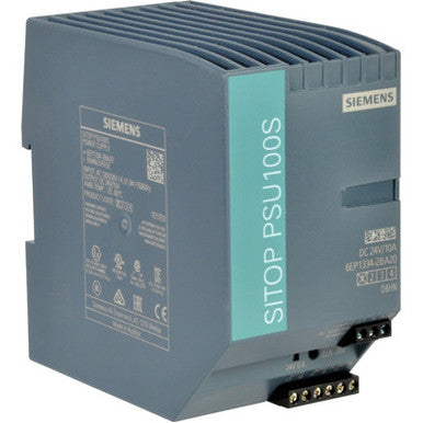 Switched-Mode Power Supply Output current 1: 10 A Input voltage: 85-132 VAC / 170-264 VAC Input voltage, nominal: 100 / 240 VAC Output voltage 1, nominal: 24 VDC Outputs: 1 Phases: 1 Efficiency: 90 % - 6EP13342BA20