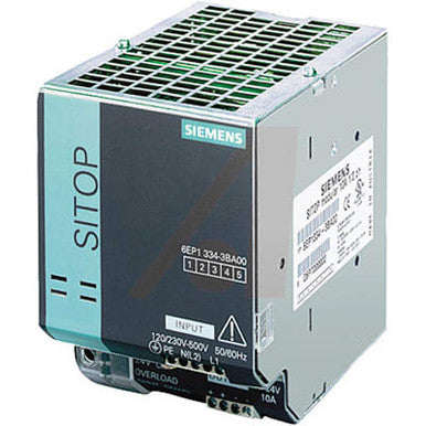 Power Supply; AC-DC; 24V; 10A; 187-264V In; Enclosed; Panel Mount; 240W; 6EP Series - 6EP13343BA008AB0