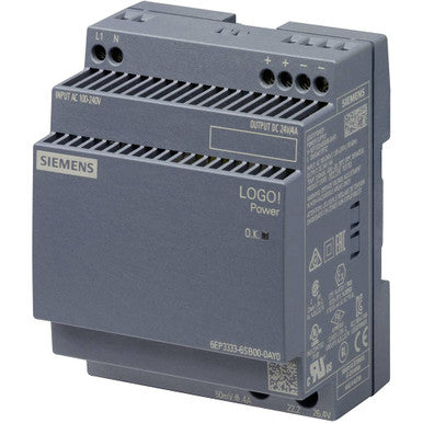 Power Supply; LOGO! 4th Gen; 1 PH; In: 100-240 VAC; Out: 24 VDC; Out: 24 VDC; 4A - 6EP3333-6SB00-0AY0