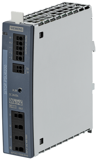 Ac-dc Power Supply, 3-PH, 24V, 5A, 400-500 VAC in, DIN Rail, PSU6200 Series - 6EP34337SB000AX0
