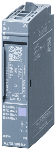 Analog Input Module, 8 I/P, 24Vdc - 6ES71346FF000AA1