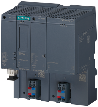 Siemens 6ES71583AD100XA0 SIMATIC PN/PN Coupler. SIMATIC Expansion Module, 24 VDC, 360 mA, 0 to 60 deg C, 117 mm H x 100 mm W x 74 mm D. Additional - 6ES7158-3AD10-0XA0