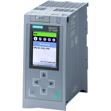 Plc, Cpu, 20 Distributed Io, 2 Ethernet Ports, Profinet, 3MB, S7-1500 Series - 6ES75152AM010AB0