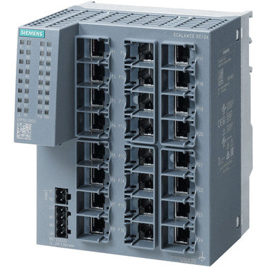 ETHERNET SWITCH, INDUSTRIAL, UNMANAGED, 24 RJ45 PORTS, 10/100 MBIT/S, PORT COLLARS - 6GK51240BA002AC2