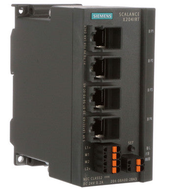 Siemens Simatic, Scalance X204IRT, Managed Switch - 6GK52040BA002BA3