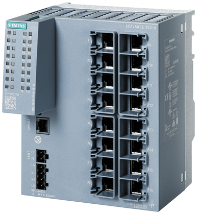 Layer 2 Managed Ethernet Switch, 16 10/100 Mbit/s Ports, 24 DC, Scalance Series - 6GK52160BA002AC2