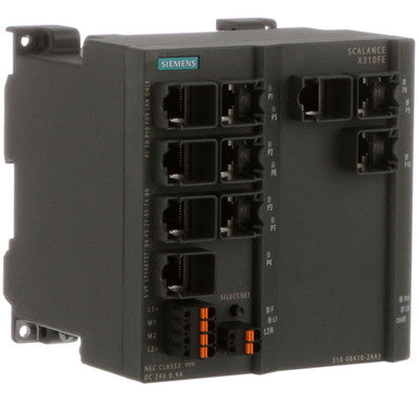 Scalance X310FE, Managed Plus Ie Switch, 10X 10/100 Mbit/s RJ45 Ports, Led Diagnostics - 6GK5310-0BA10-2AA3