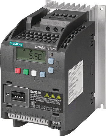 Siemens Sinamics V20, 1AC230V 0.25KW Unfiltered - 6SL3210-5BB12-5UV0