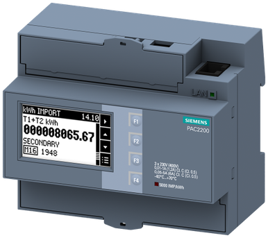 Current Measuring Range = 5 A / Voltage Measuring Range = 400 V / Frequency Range Min. Hz = 45 / Frequency Range Max. Hz = 65 / Operating Voltage Min - 7KM2200-2EA30-1JA1