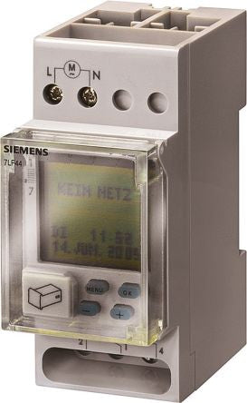1 Channel Digital DIN Rail Time Switch Measures Days, 230 V AC - 7LF4531-0