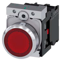 Siemens Industry Inc Illuminated Pushbutton Red - A6X30143422