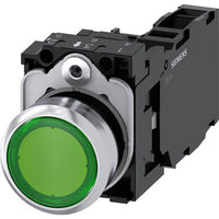 Siemens Industry Inc Illuminated Pushbutton Green - A6X30143461