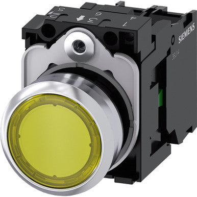Siemens Industry Inc Illuminated Pushbutton Yellow - A6X30144392