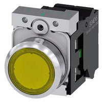 Siemens Industry Inc Illuminated Pushbutton Yellow - A6X30144486