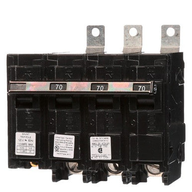 Miniature Circuit Breaker, BL Series, 70A, 3 Pole, 120/240V AC, 22kA at 240V AC - B370H00S01