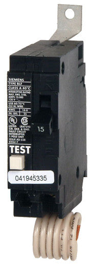 Miniature Circuit Breaker, BFH Series, 15A, 1 Pole, 120V AC, 22kA at 120V AC - BF115H