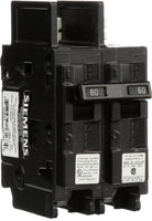 Miniature Circuit Breaker, BQH Series, 60A, 2 Pole, 120/240V AC, 22kA at 120/240V AC - BQ2B060H