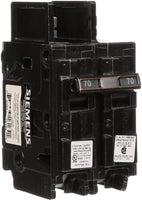 Miniature Circuit Breaker, BQH Series, 70A, 2 Pole, 120/240V AC, 22kA at 120/240V AC - BQ2B070H