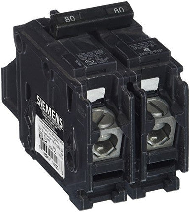 Miniature Circuit Breaker, BQ Series, 80A, 2 Pole, 120/240V AC, 10kA at 120/240V AC - BQ2B080