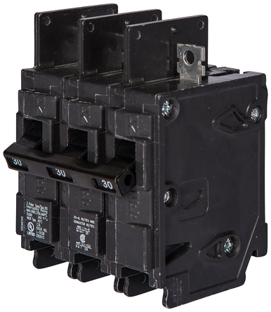 Miniature Circuit Breaker, BQ Series, 80A, 3 Pole, 240V AC, 10kA at 240V AC - BQ3B080