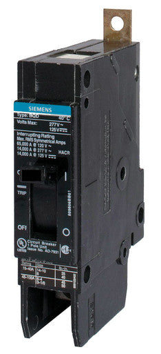Miniature Circuit Breaker, BQD Series, 50A, 1 Pole, 277V AC, 14kA at 277V AC - BQD150