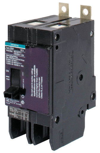 Miniature Circuit Breaker, BQD Series, 50A, 2 Pole, 480V AC, 14kA at 480V AC - BQD250
