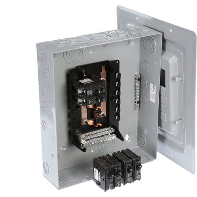 Load Center, E10, 10 Spaces, 100A, 120/240V AC, Main Circuit Breaker, 1 Phase - E1020MB1100FCGP
