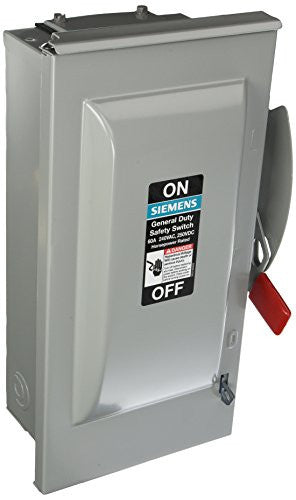 Siemens 60A 2P 240V 3W Fused Gd Type 3R - GF222NR