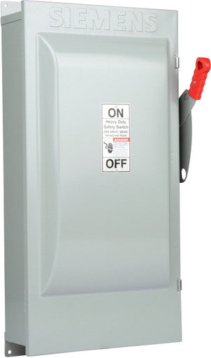 Siemens (Furnas), HF364J, Fusible Safety Switch, NEMA 12 Enclosure, 3 Pole, 480V, 200 Amps, Type H Fuse - HF364J