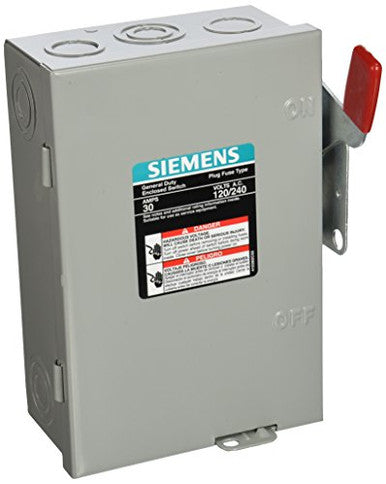 Fusible Safety Switch, General Duty, 120/240V AC, 2PST, 30 A, NEMA 1 - LF211N