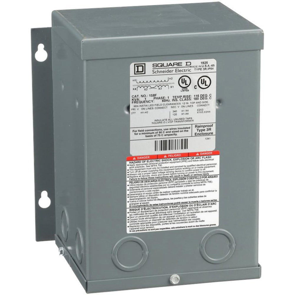 General Purpose Transformer, 1 kVA, NEMA 3R, 120/240V AC, 277V AC - 1S8F