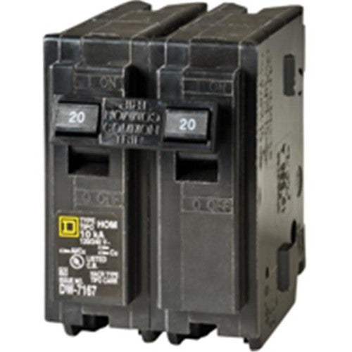 Miniature Circuit Breaker, HOM Series, 20A, 2 Pole, 120/240V AC, 10kA - 6950380