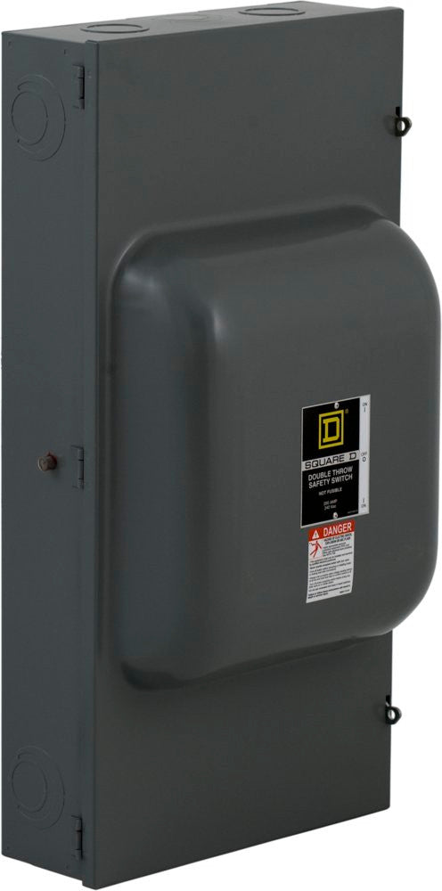 Safety switch, double throw, non fusible, 200A, 240V, 2 pole, 15hp, NEMA 1 - 82254N