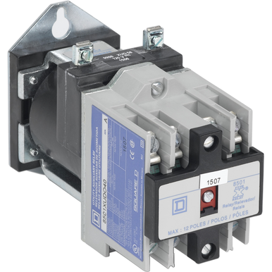 Relay, Harmony 8501X, utility, coil, 10A resistive at 600V AC, 125V DC, 250V DCVoltage, 4NO - 8501XUDO40V63