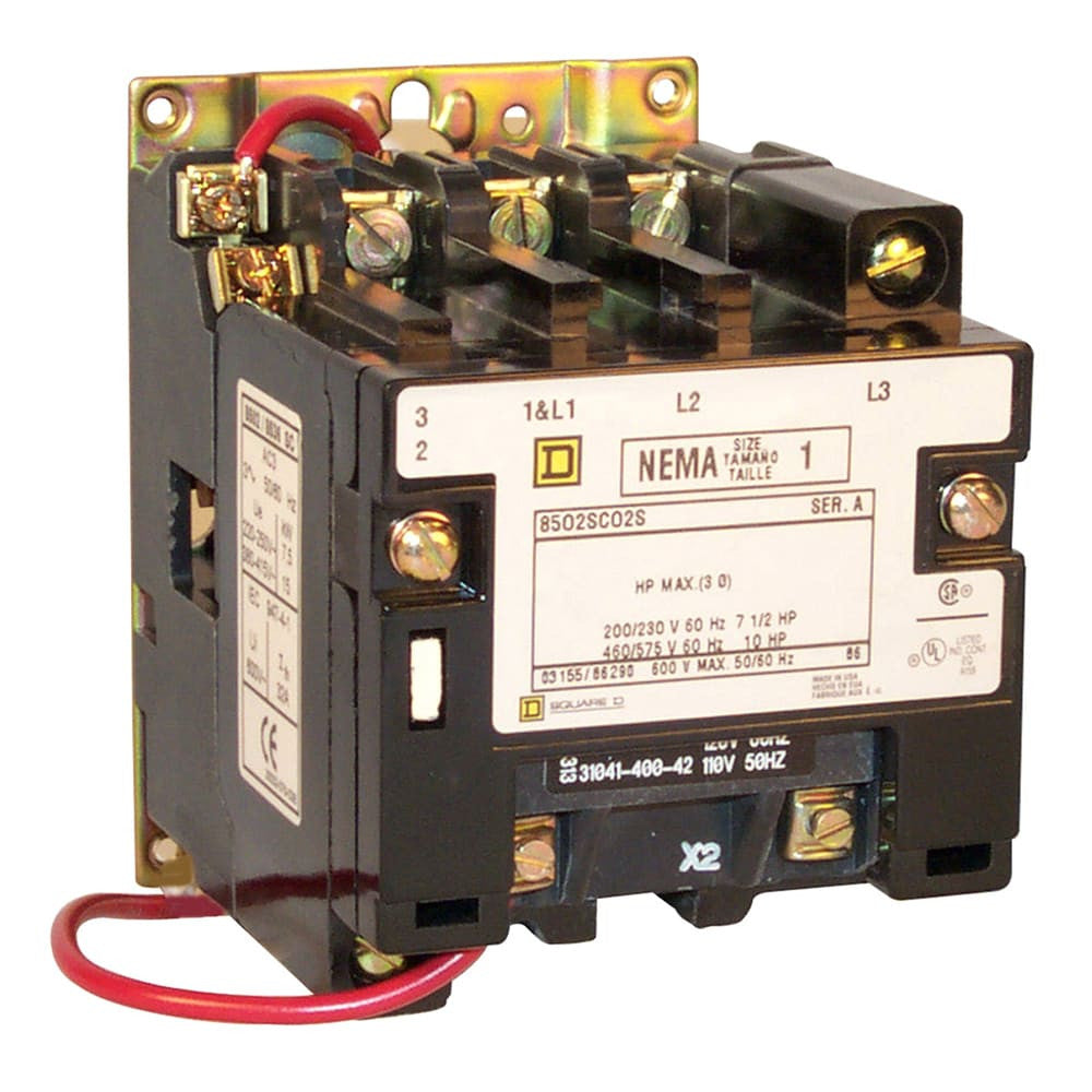 480VAC Non-Reversing Magnetic Contactor 3P 27A NEMA 1 - 8502SCO2V06