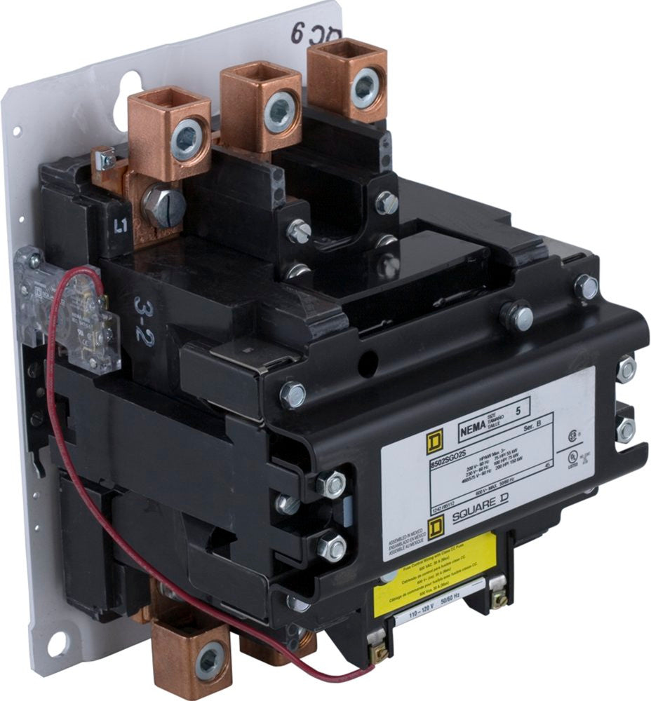 SQUARE D 8502SGO2V06 480VAC Non-Reversing Magnetic Contactor 3P 270A NEMA 5 - 8502SGO2V06